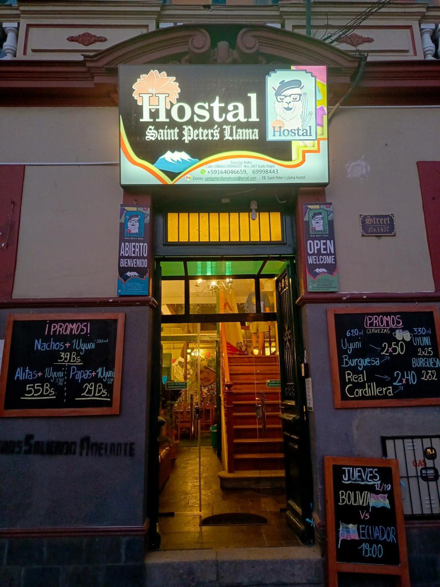 Saint Peter'S Llama Hostal La Paz Exteriér fotografie